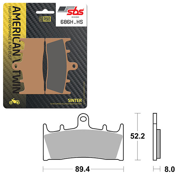 SBS HIGH PERFORMANCE & NO DUST SINTER BRAKE PAD (6550686108)