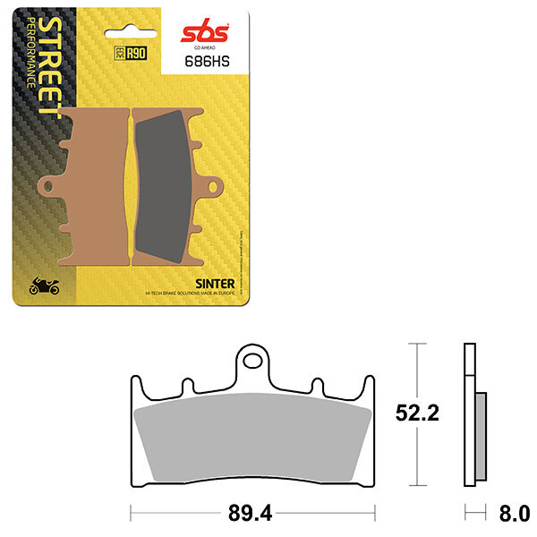 SBS PERFORMANCE HS SINTER BRAKE PAD (6250686108)