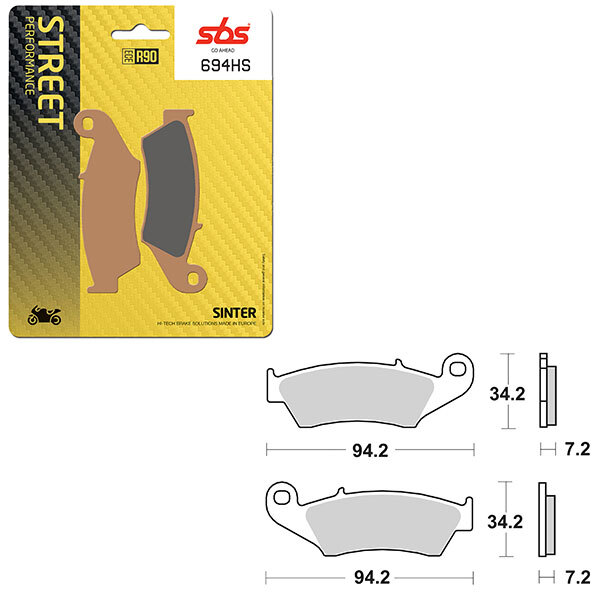 SBS PERFORMANCE HS SINTER BRAKE PAD (6250694108)