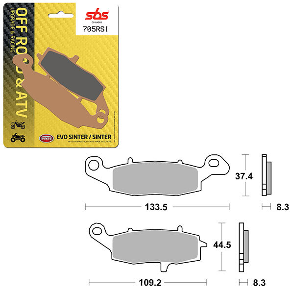 SBS EVO SINTER BRAKE PAD (1628705)