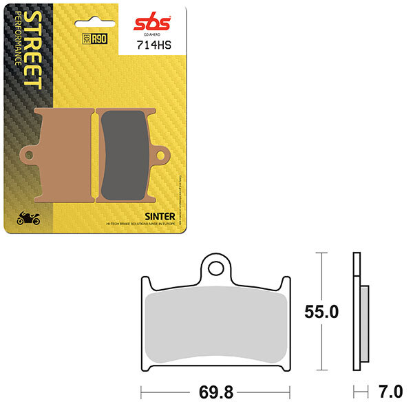 SBS PERFORMANCE HS SINTER BRAKE PAD (6250714108)