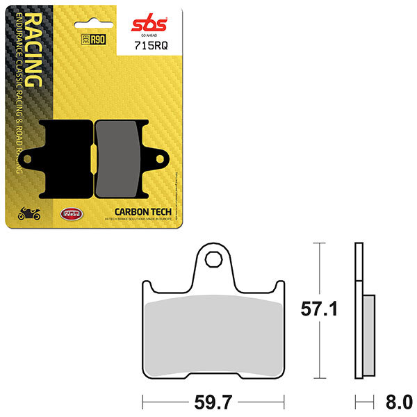 SBS ROAD RACING & TRACKDAYS CARBON TECH BRAKE PAD (6210715108)