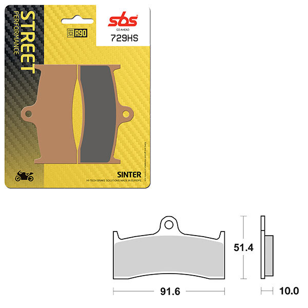 SBS PERFORMANCE HS SINTER BRAKE PAD (6250729108)