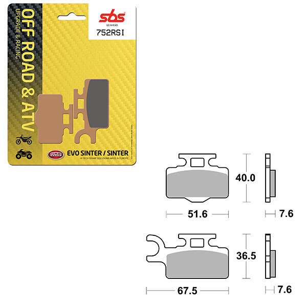 SBS EVO SINTER BRAKE PAD (6280752108)