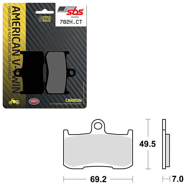 SBS HIGH POWER & NOISE REDUCTION CARBON BRAKE PAD (6510782108)