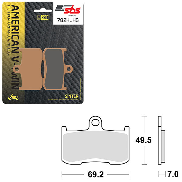 SBS HIGH PERFORMANCE & NO DUST SINTER BRAKE PAD (6550782108)