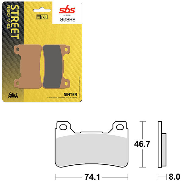 SBS PERFORMANCE HS SINTER BRAKE PAD (6250809108)