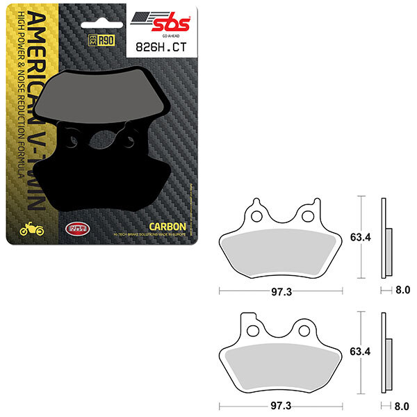 SBS HIGH POWER & NOISE REDUCTION CARBON BRAKE PAD (6510826108)