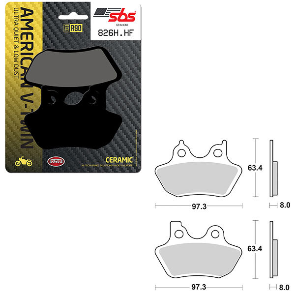 SBS HIGH POWER & NOISE REDUCTION CERAMIC BRAKE PAD (6490826108)