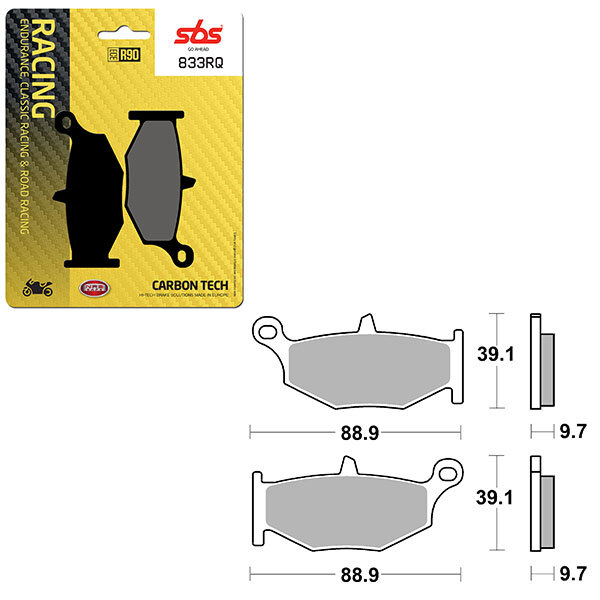 SBS ROAD RACING & TRACKDAYS CARBON TECH BRAKE PAD (6210833108)