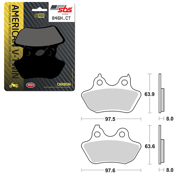 SBS HIGH POWER & NOISE REDUCTION CARBON BRAKE PAD (6510846108)