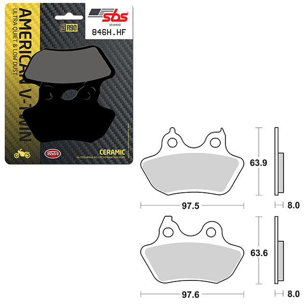 SBS HIGH POWER & NOISE REDUCTION CERAMIC BRAKE PAD (6490846108)