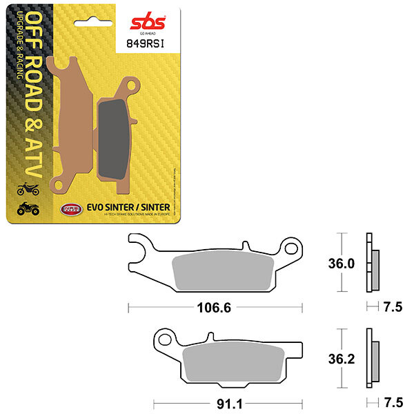 SBS EVO SINTER BRAKE PAD (6280849108)