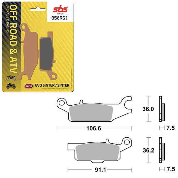 SBS EVO SINTER BRAKE PAD (6280850108)