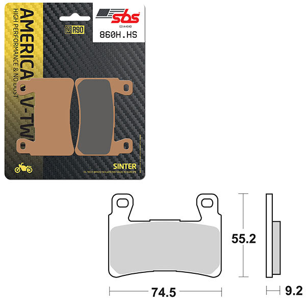 SBS HIGH PERFORMANCE & NO DUST SINTER BRAKE PAD (6550860108)