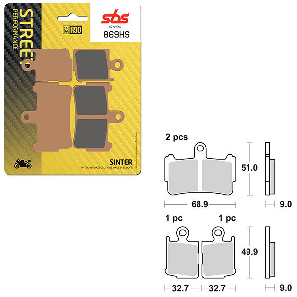 SBS PERFORMANCE HS SINTER BRAKE PAD (6250869108)