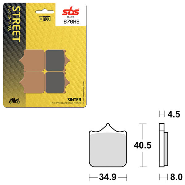 SBS PERFORMANCE HS SINTER BRAKE PAD (6250870108)