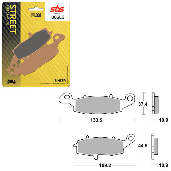 SBS PERFORMANCE LS SINTER BRAKE PAD (6260886108)