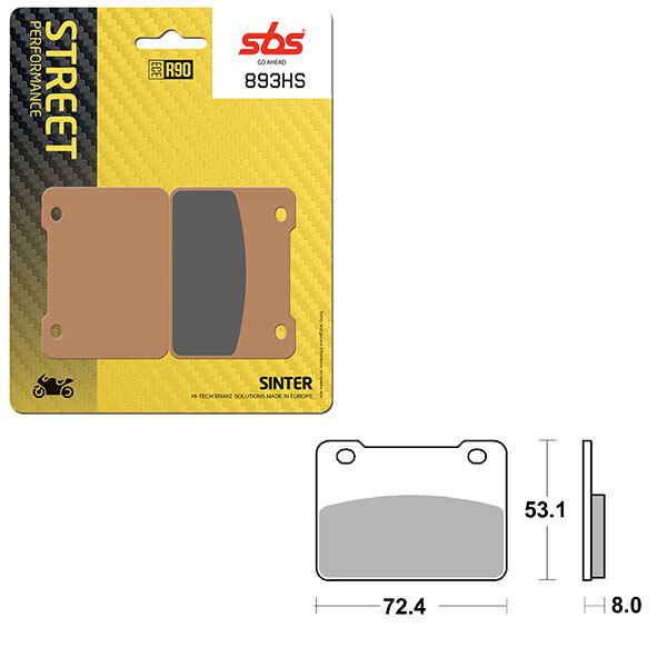 SBS PERFORMANCE HS SINTER BRAKE PAD (6250893108)