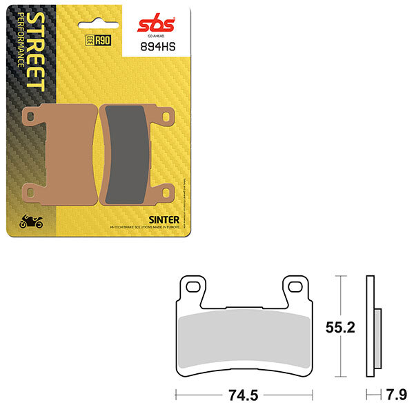 SBS PERFORMANCE HS SINTER BRAKE PAD (6250894108)