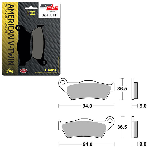 SBS HIGH POWER & NOISE REDUCTION CERAMIC BRAKE PAD (6490924108)