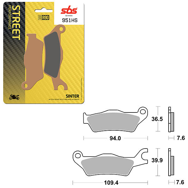 SBS PERFORMANCE HS SINTER BRAKE PAD (6250951108)