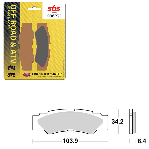 SBS EVO SINTER BRAKE PAD (6450980108)