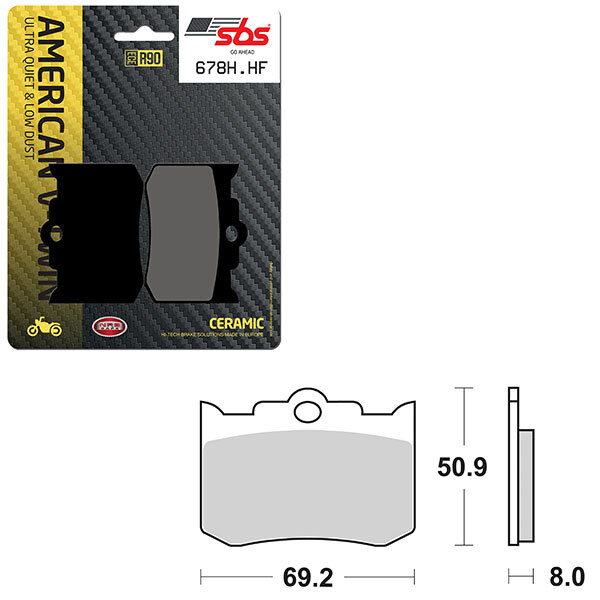 SBS HIGH POWER & NOISE REDUCTION CERAMIC BRAKE PAD (6490678100)