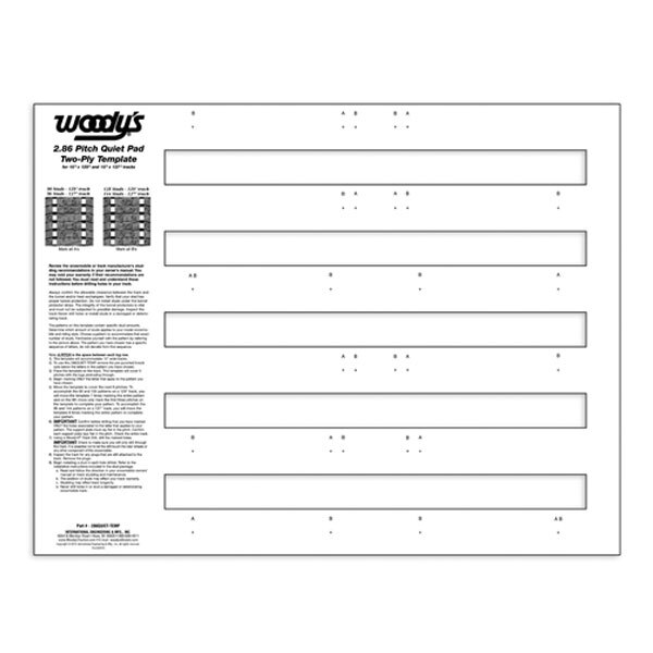 Woody's 286 Quiet Pad Template (286QUIET TEMP)