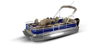 2025 Lowe Boats Ultra 182 Fish & Cruise Indigo Blue Metallic Exterior - Beige Upholstery with Cafe Accents