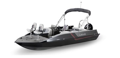 2025 Lowe Boats SD224 Black Exterior w/ Gray Furniture