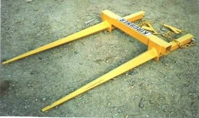Kirchner Bucket Mount Round Bale Forks