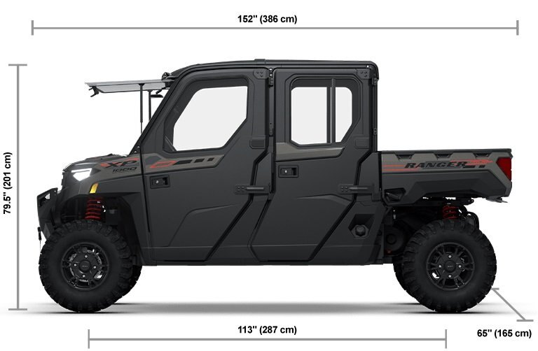 2026 Polaris® RANGER CREW XP 1000 NorthStar Trail Boss Edition 6 Seat Heavy Metal