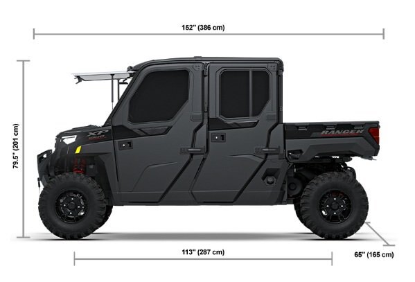 2027 Polaris® RANGER CREW XP 1000 NorthStar Trail Boss Edition 6 Seat Onyx Black