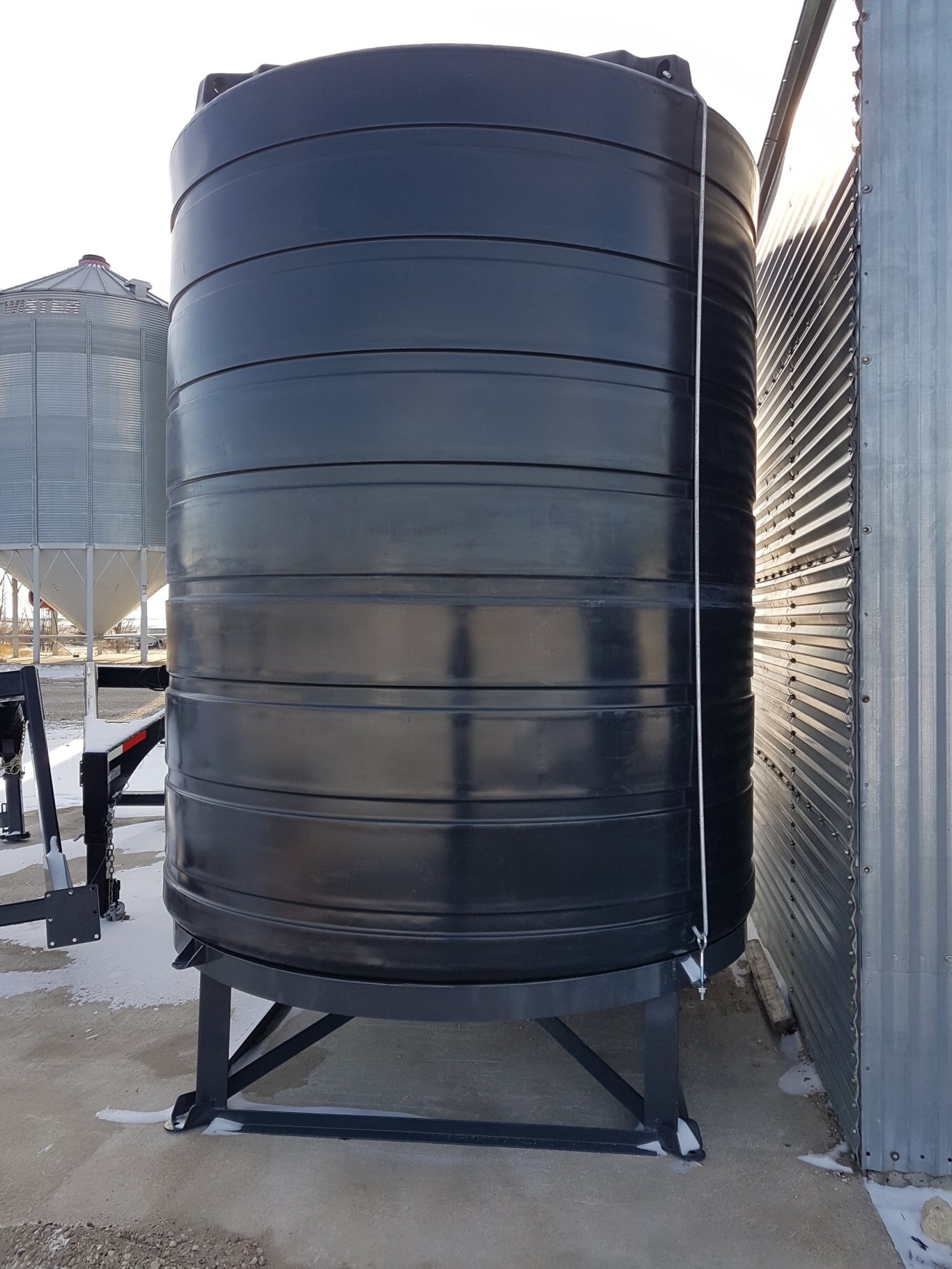 Cone Bottom Black 5,500 Gallon Liquid Storage Tank