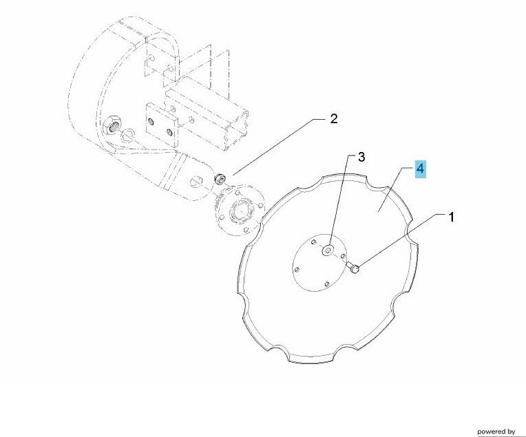 LEMKEN Heliodor 9 Disc Blade 20" (4 Bolt Pattern)