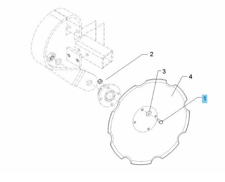 LEMKEN Heliodor 9 Disc Blade Mounting Bolt