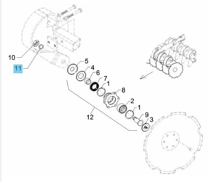 LEMKEN Heliodor 8/9 Disc Bearing Supporting Washer