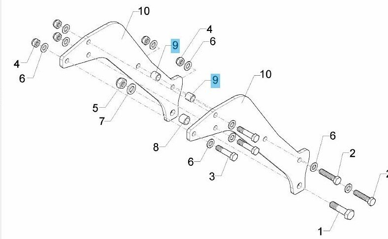 LEMKEN Roller Bushing Spacer Tube (Double Roller Holder)