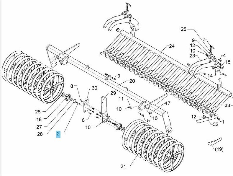 LEMKEN Roller Centre Bolt for Bearing M12 x 70 8.8