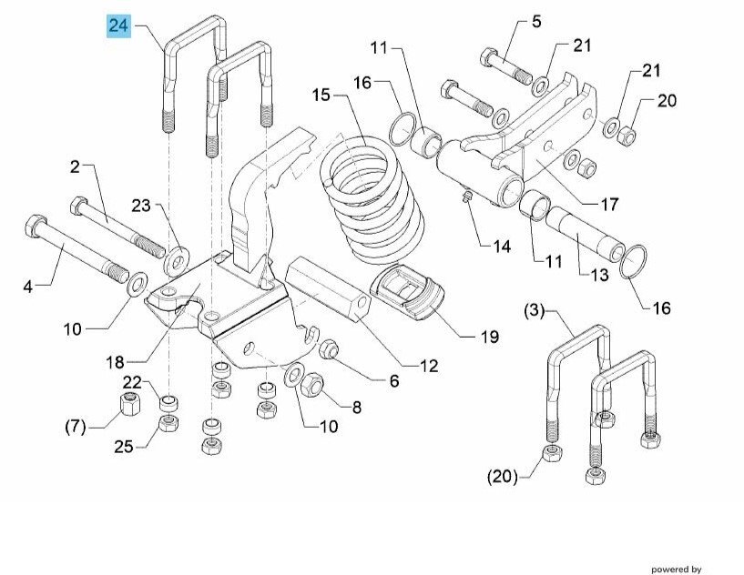 LEMKEN Rubin Stalk Bracket U Bolt