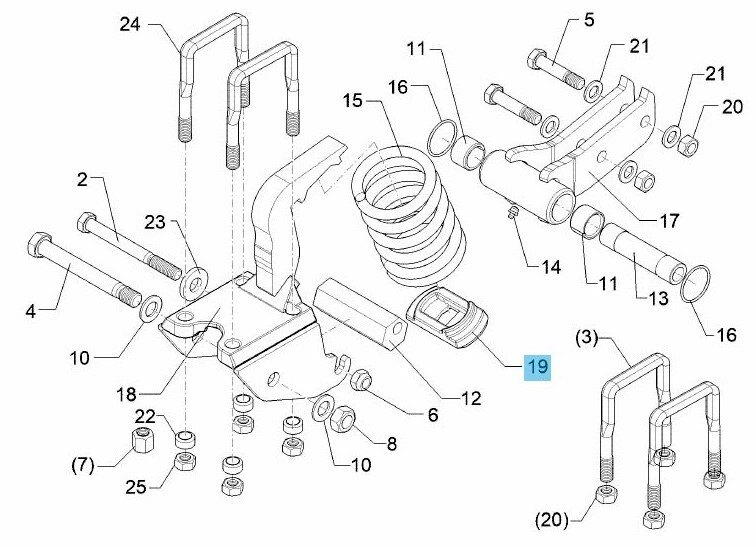 LEMKEN Rubin Stalk Bracket Bearing Block