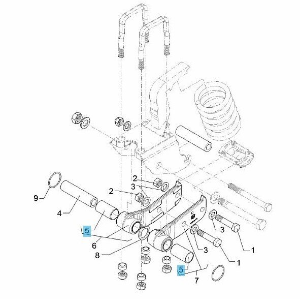 LEMKEN Rubin Stalk Bracket Bearing Bushing