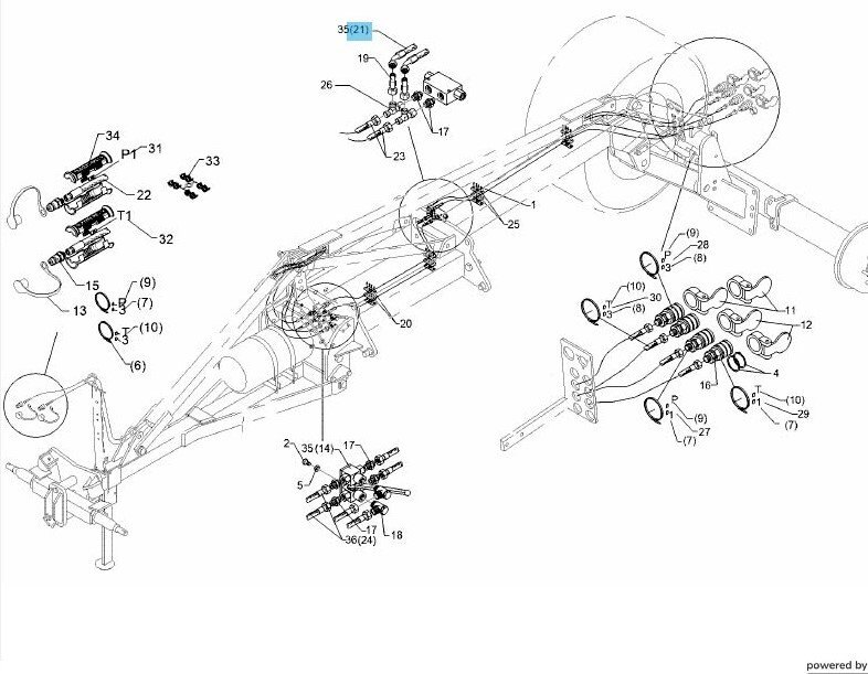 Hydraulic Hose 3500MM Hitch Section