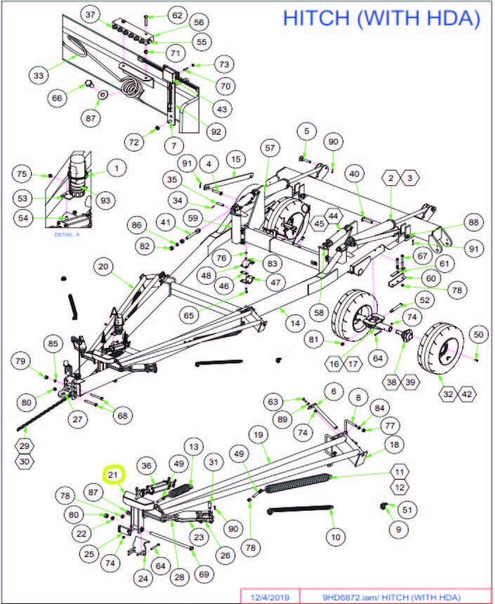 SUMMERS Harrow Auto Fold Lock Assembly