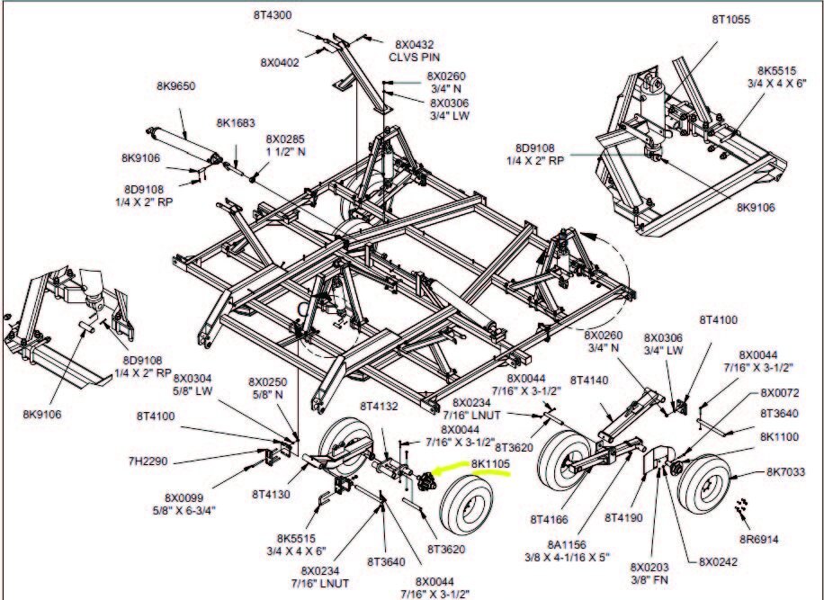 SUMMERS Hub HD812 Assembly Hub & Axle 2 1/2"