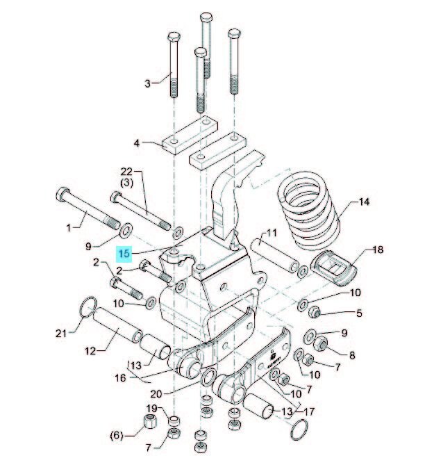 LEMKEN Rubin Stalk Bracket Bracket Cradle Style