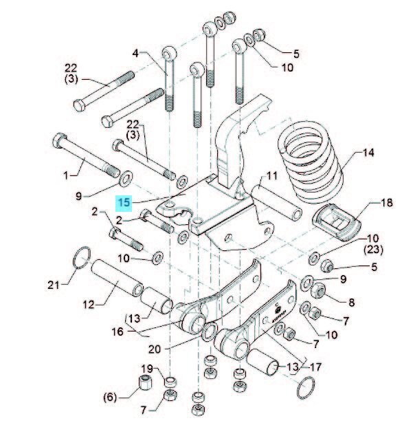 LEMKEN Rubin Stalk Bracket Bracket Eyebolt Style