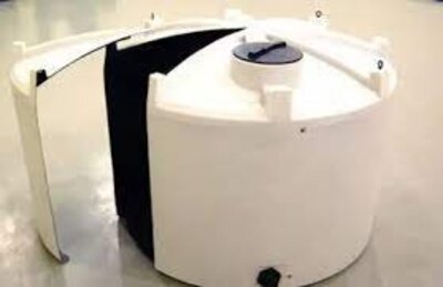 Freeform GEN2 VERTICAL 1800 USG White Outside/Black Inside Poly Tank