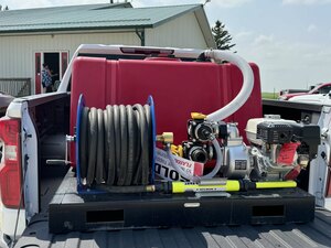 188 USG (150 IMP) Quick Response Fire Suppression Skid c/w Foam Dispensing Firefighting Nozzle